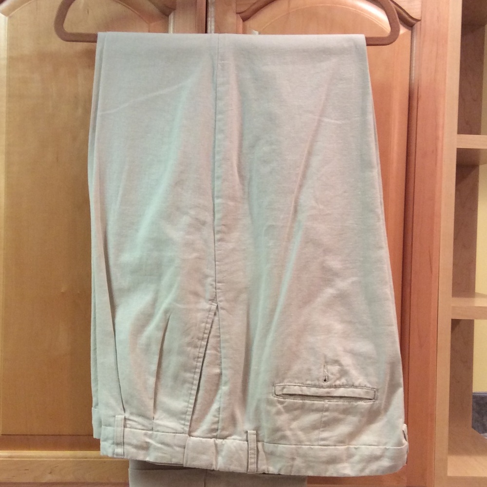 Men's linen dress pants 40x32 light beige